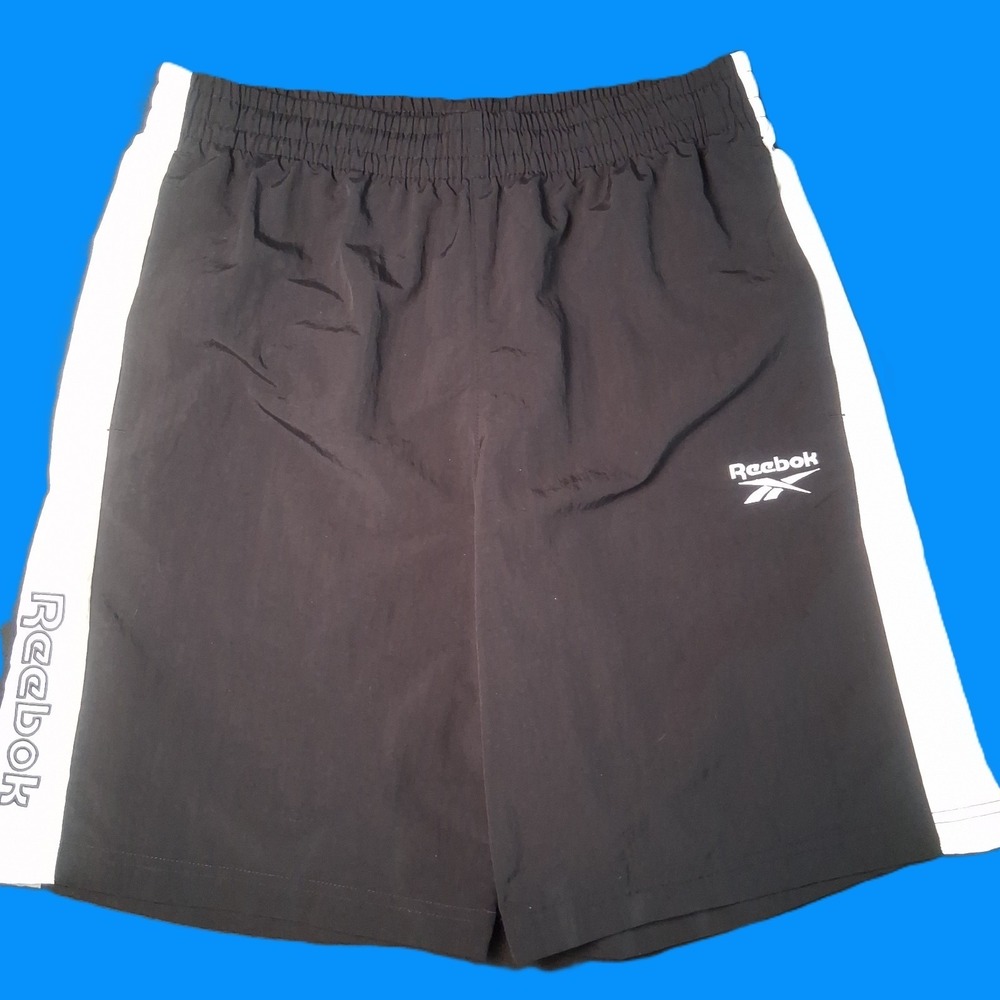 Reebok Lightweight Ivy League Black, Wht, Gray Training Shorts w Pockets, Med.